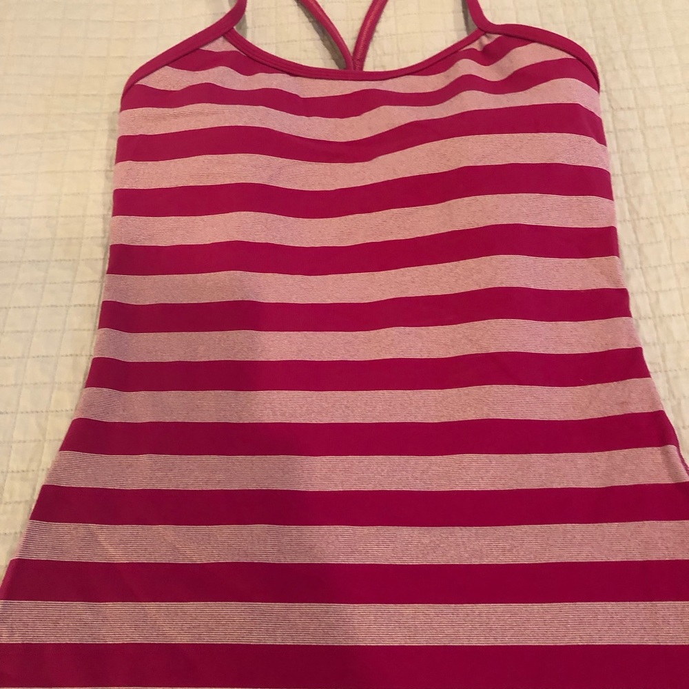 EUC Pink Lululemon Power Y Tank Size 6